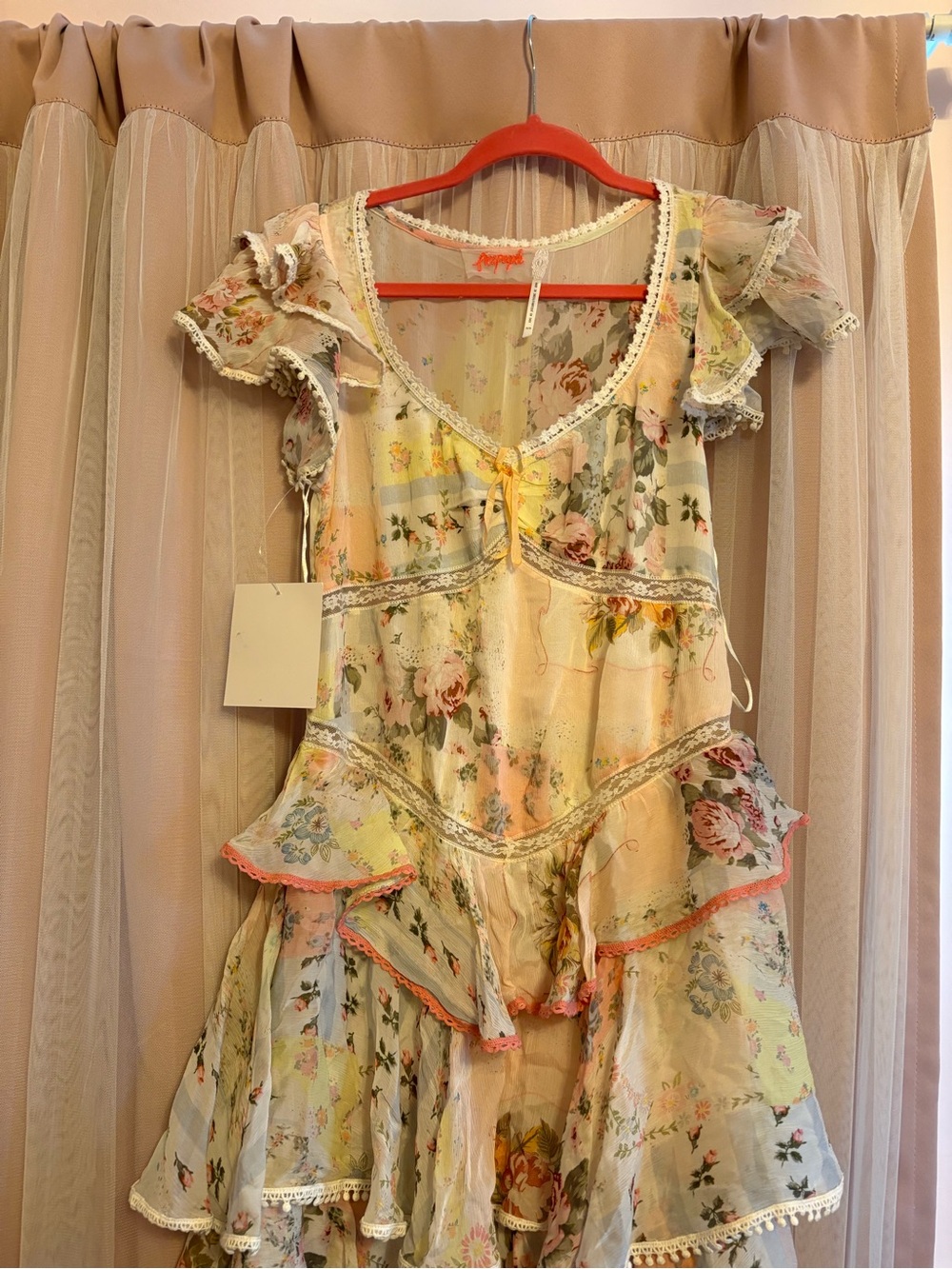 Free People NWT  Feme Romantic Fairytale Midi/Maxi Dress Love You Bunches $450 - Picture 5 of 10